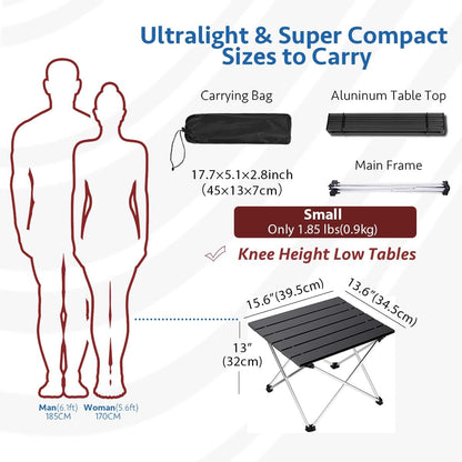 Aluminum Folding Table, Portable & Multi-Functional