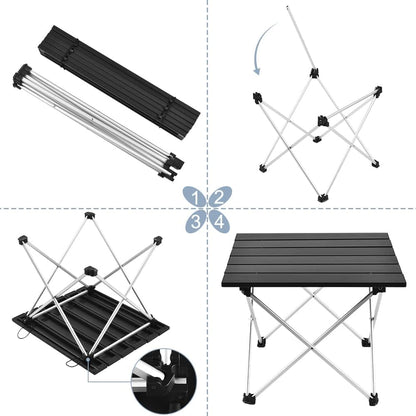 Aluminum Folding Table, Portable & Multi-Functional