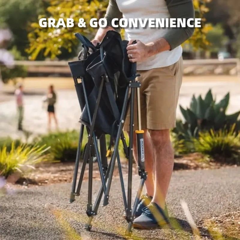 Portable Rocking Chair, 350lbs Capacity, Easy Fold & Carry (Free Table Included)