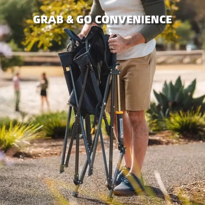 Portable Rocking Chair, 350lbs Capacity, Easy Fold & Carry (Free Table Included)