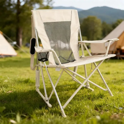 Portable Rocking Chair, 350lbs Capacity, Easy Fold & Carry (Free Table Included)