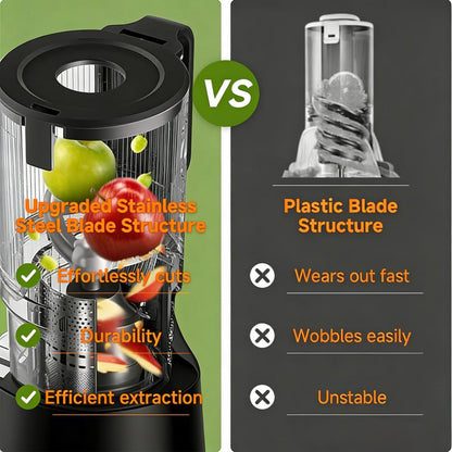 High-Efficiency Cold Press Juicer with Large Feed Chute