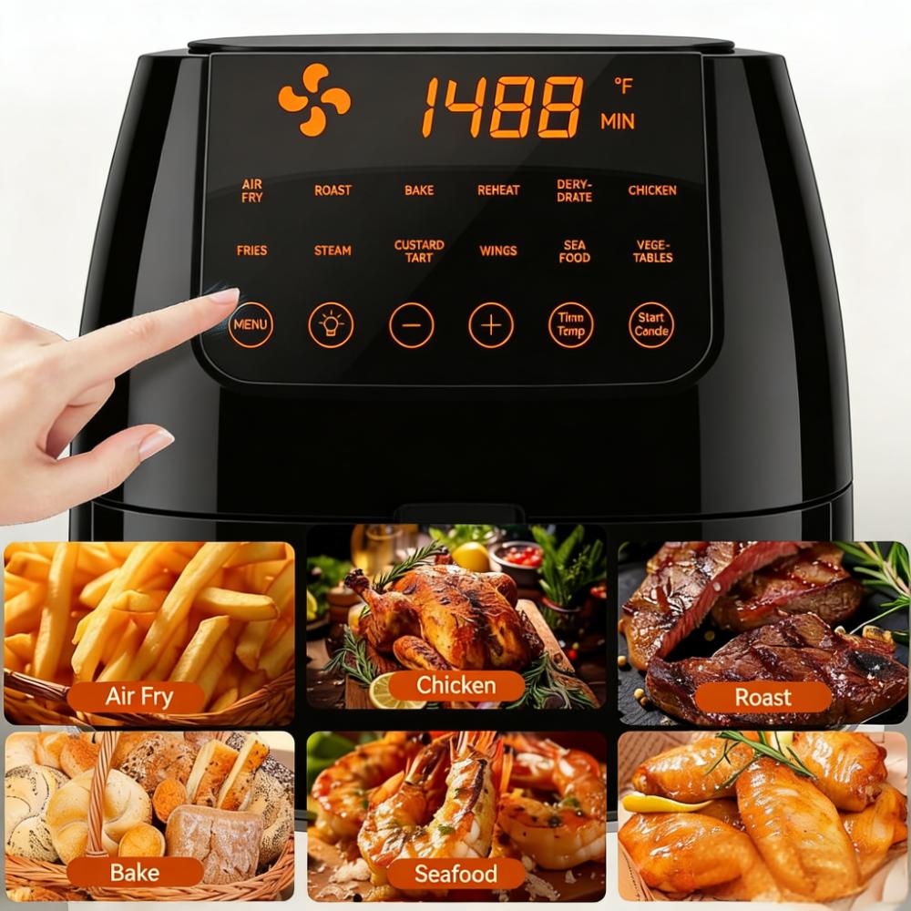 6.34QT Family-Size Air Fryer with Multi-Cooking Functions