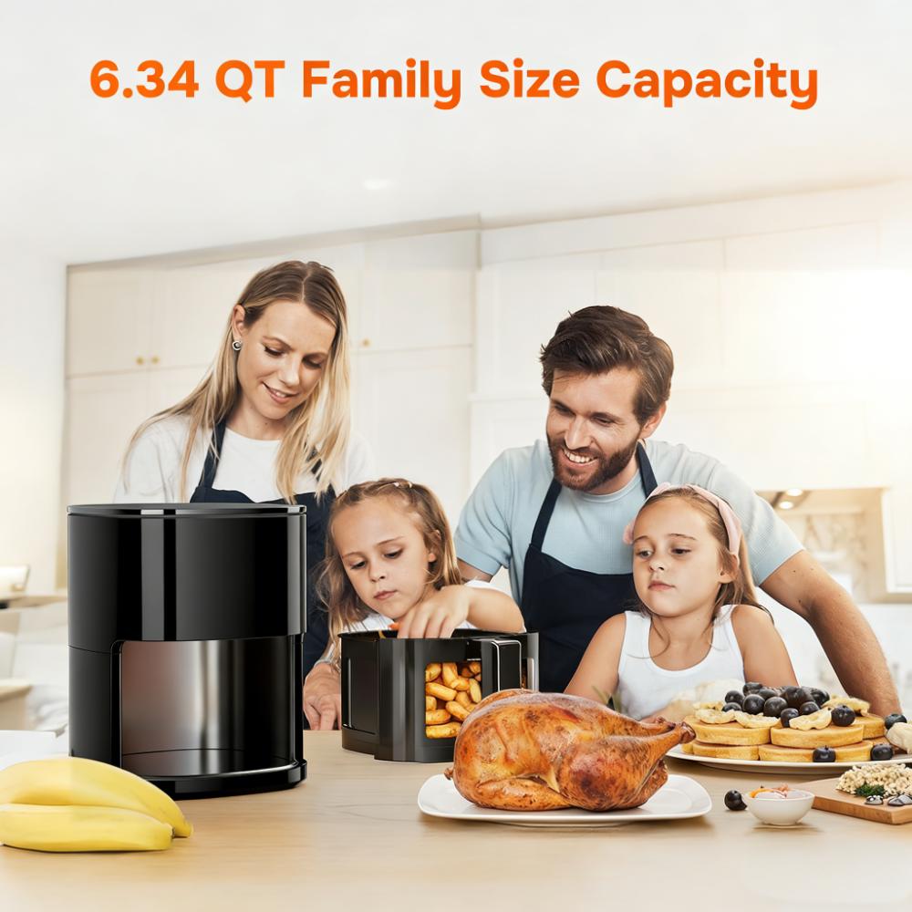 6.34QT Family-Size Air Fryer with Multi-Cooking Functions
