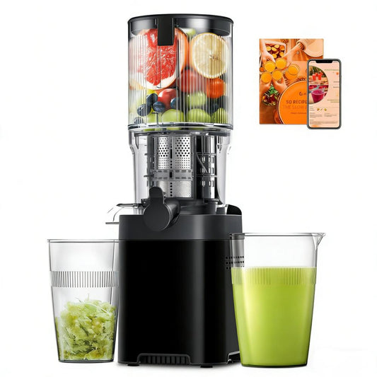 High-Efficiency Cold Press Juicer with Large Feed Chute