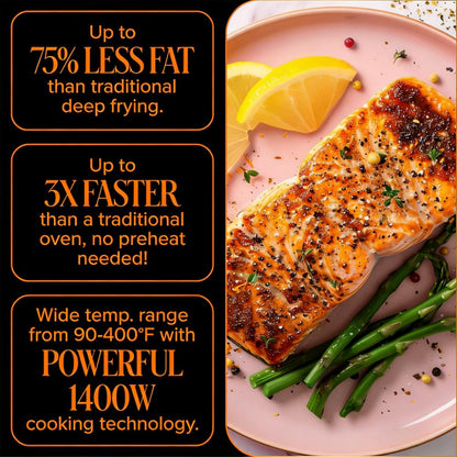 6-Quart Digital Air Fryer with 8 Preset Modes